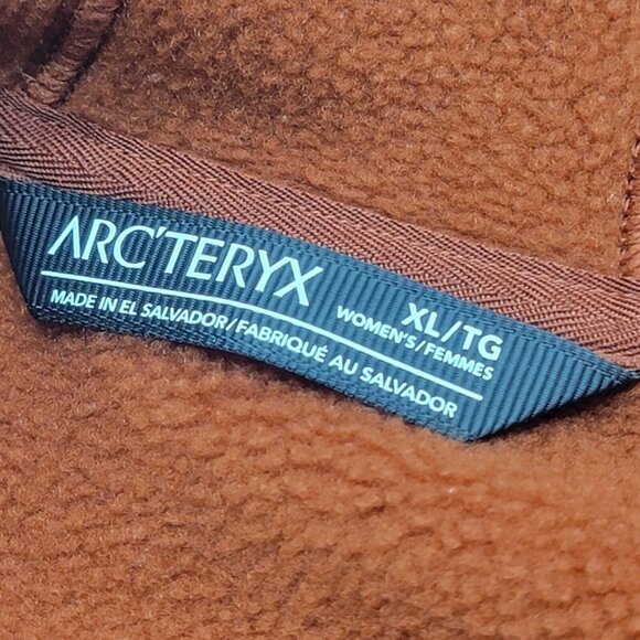 Arc'teryx Hoodie Women XL Orange Kyanite Hoody Zip Fleece Gorpcore Camping - Picture 7 of 8